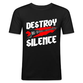 Musik Gitarre Death Metal - Männer Slim Fit T-Shirt - Schwarz - Vorne - Nik (191cm)