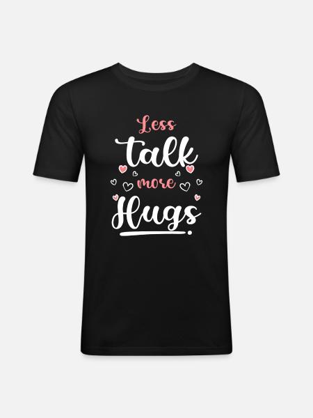 Cuddling Cuddly Relationship Family - Men's Slim Fit T-Shirt - black