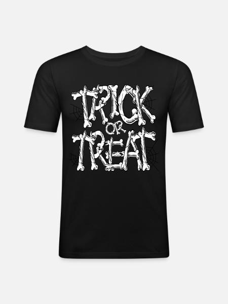 Trick or treat - Men's Slim Fit T-Shirt - black