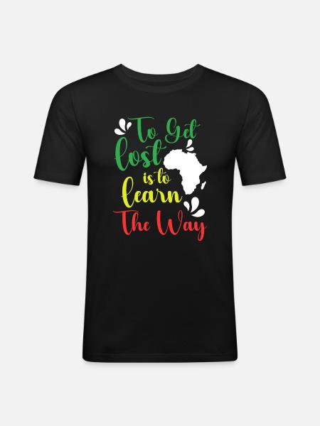 Safari Elephant Holiday - Men's Slim Fit T-Shirt - black