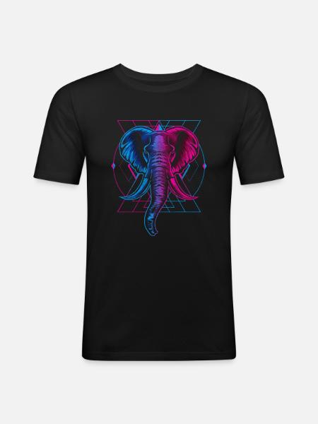 Symbol Sonne Krieger Element - Männer Slim Fit T-Shirt - Schwarz