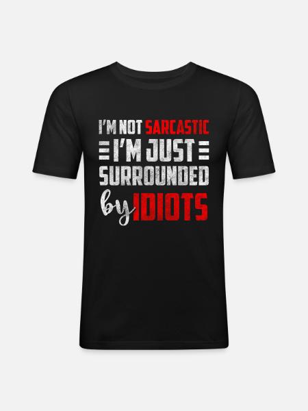 Black Humor Party WItz - Men's Slim Fit T-Shirt - black