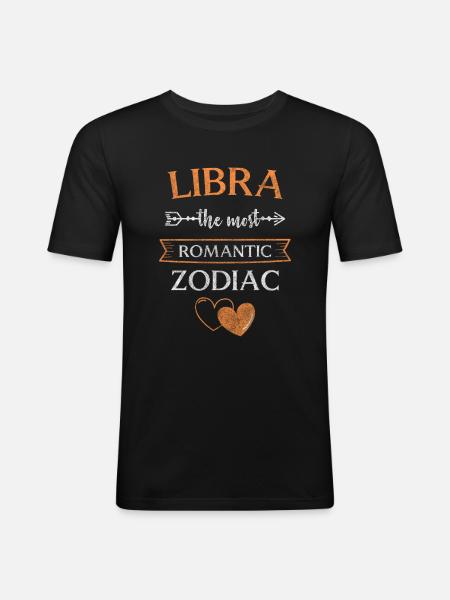 Sternzeichen Astro Sterne - Männer Slim Fit T-Shirt - Schwarz