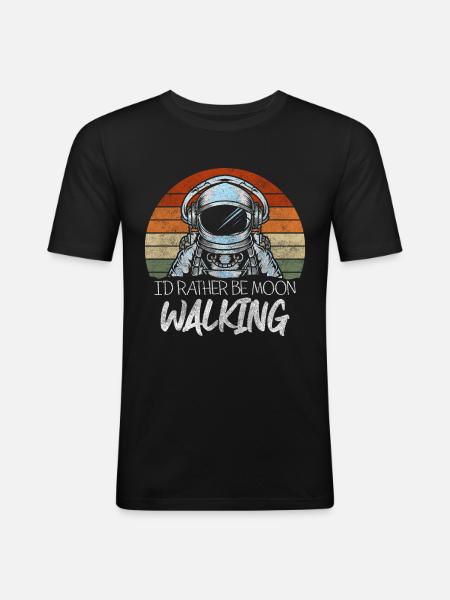 Space Planet Weightless Galaxy - Men's Slim Fit T-Shirt - black