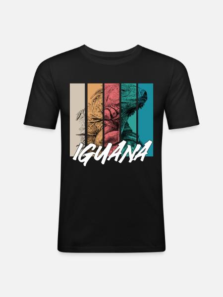 Iguana - Men's Slim Fit T-Shirt - black