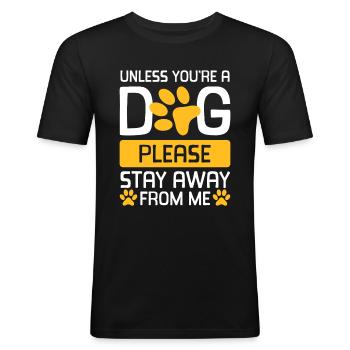 Dog Training Dog Sports - Men's Slim Fit T-Shirt - black - Front - Nik (191cm)
