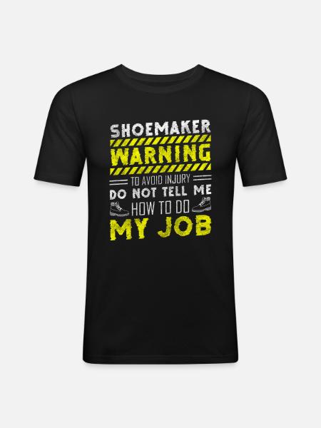 Shoemaker Shoes Leather Boots - Men's Slim Fit T-Shirt - black
