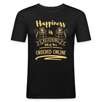 Purchase Buy Shopaholik - Men's Slim Fit T-Shirt - black - Front - Nik (191cm)