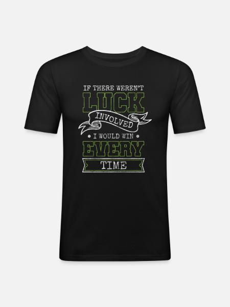 Player Cards Poker Fuldt Hus - Herre Slim Fit T-Shirt - sort