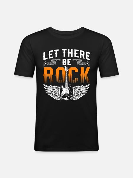 Music, Rock, Music, Music, Music - Men's Slim Fit T-Shirt - black