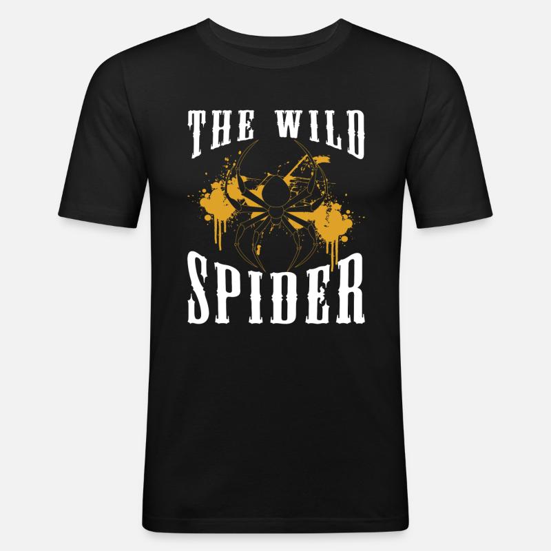 Cobweb, Nature, Fishnet, Silk Threads - Men's Slim Fit T-Shirt - black