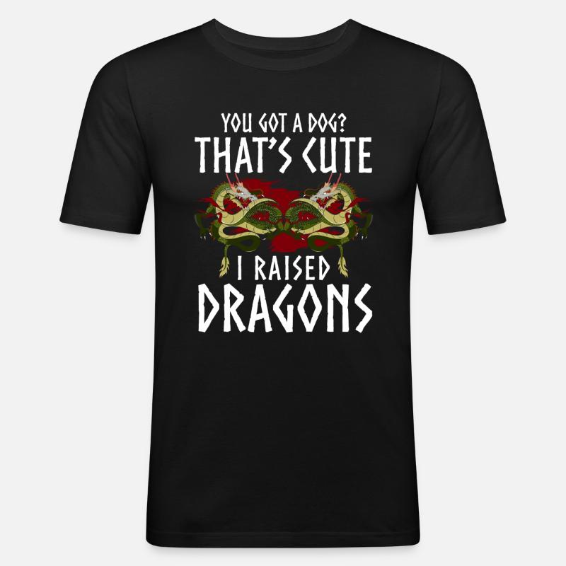 Dragons Mythical Creatures Books - Men's Slim Fit T-Shirt - black