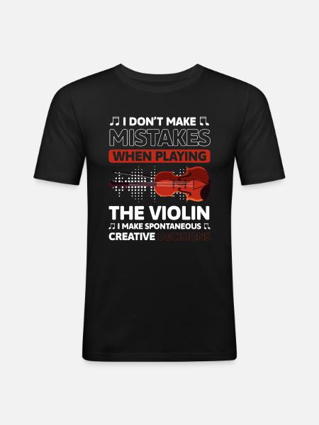 Musician, Violinist, Classical, String Instrument - Men's Slim Fit T-Shirt - black
