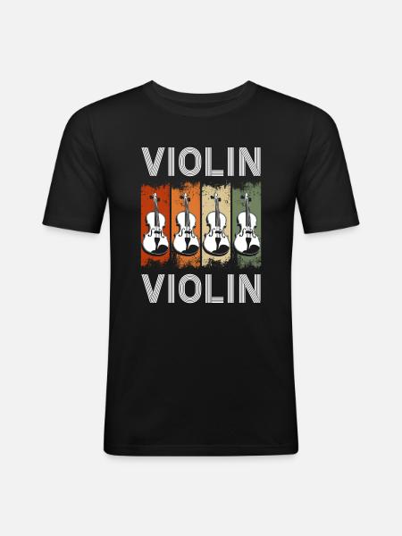 Violin Musikverein - Men's Slim Fit T-Shirt - black