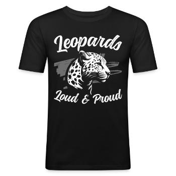 Afrika Wild Raubtier - Männer Slim Fit T-Shirt - Schwarz - Vorne - Nik (191cm)
