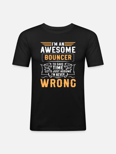 Security Door Wide Party - Men's Slim Fit T-Shirt - black