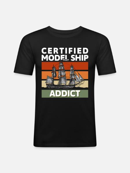 Schiff Schiffsmodell Rc Boot - Männer Slim Fit T-Shirt - Schwarz