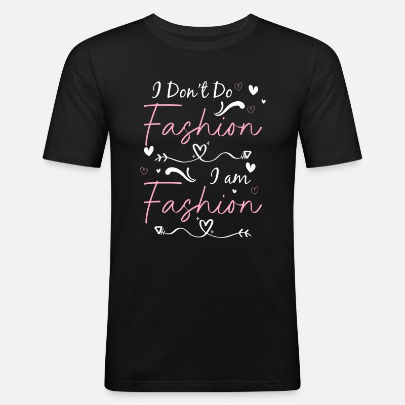Mode Kleidung Trend - Männer Slim Fit T-Shirt - Schwarz