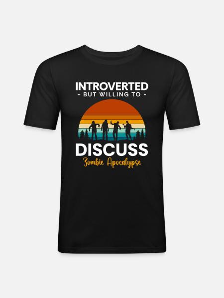 Antisocial Reserved Concealment - Men's Slim Fit T-Shirt - black