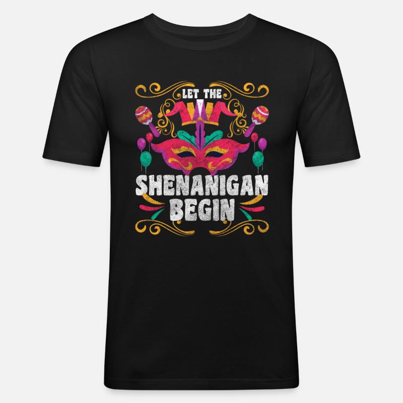 Événement de célébration du carnaval - T-shirt près du corps Homme - noir
