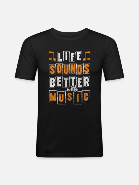 Music Band Musical Orchestra - Men's Slim Fit T-Shirt - black