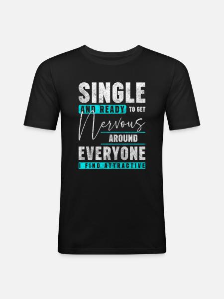 Relation Flirt d’amour - T-shirt près du corps Homme - noir