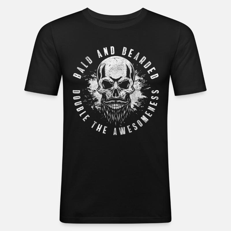 Haarlos Alter Platte Männerproblem - Männer Slim Fit T-Shirt - Schwarz
