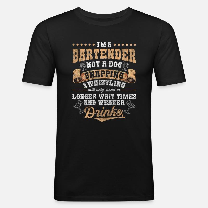 Bartender Alcohol Drinker Celebrations - Men's Slim Fit T-Shirt - black