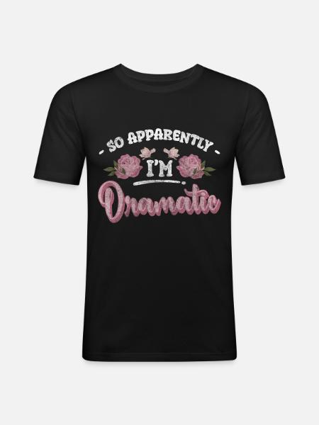 Dramaqueen female mimimi - Men's Slim Fit T-Shirt - black