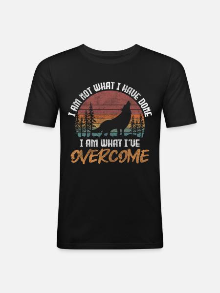 Wolf Hunt Howl Mythology - Men's Slim Fit T-Shirt - black