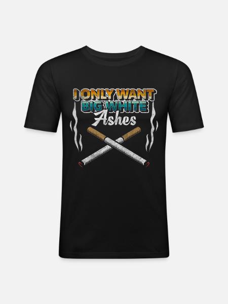 Smokers Cigarettes Hemp Glow Sticks - Men's Slim Fit T-Shirt - black