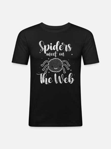 Spider Hunter Terrarium - Men's Slim Fit T-Shirt - black