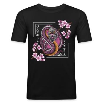 Orient Orientalisch Legenden Zeitreise - Männer Slim Fit T-Shirt - Schwarz - Vorne - Nik (191cm)