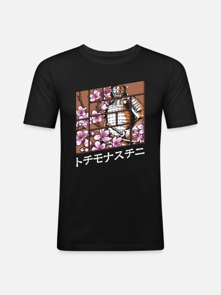 Kultur Japan Zeitreise - Männer Slim Fit T-Shirt - Schwarz