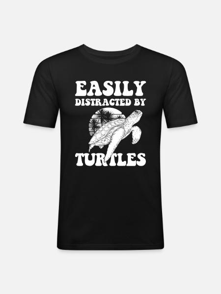 Turtle Animal - Men's Slim Fit T-Shirt - black