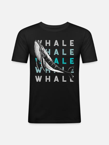 Sea Mammal - Men's Slim Fit T-Shirt - black