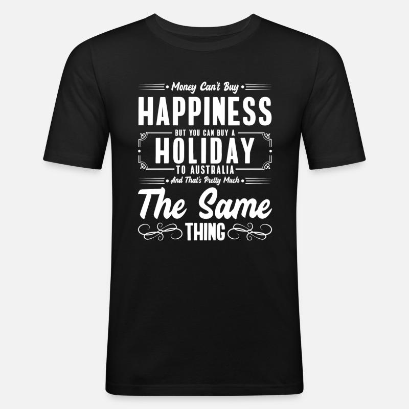 Drapeau Koala Melbourne Crest - T-shirt près du corps Homme - noir