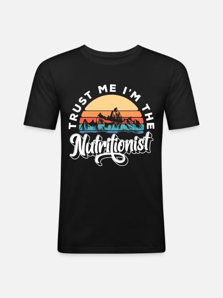 Nutrition Food - Men's Slim Fit T-Shirt - black