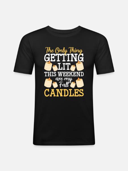 Candlelight Friendship Passion - Men's Slim Fit T-Shirt - black