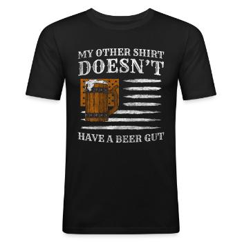 Bar Hopping Beer Drinks - Men's Slim Fit T-Shirt - black - Front - Nik (191cm)