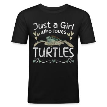 Schildkröte Natur Artenvielfalt - Männer Slim Fit T-Shirt - Schwarz - Vorne - Nik (191cm)