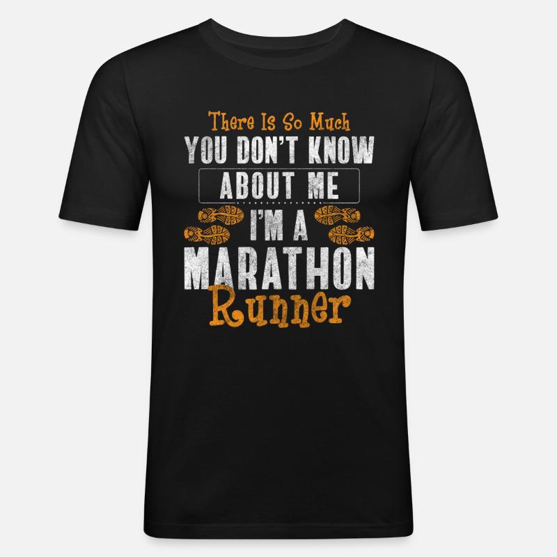 Marathon Sprinter Workout - Men's Slim Fit T-Shirt - black