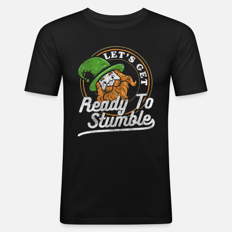 Pub Bier Glück Irisch - Männer Slim Fit T-Shirt - Schwarz