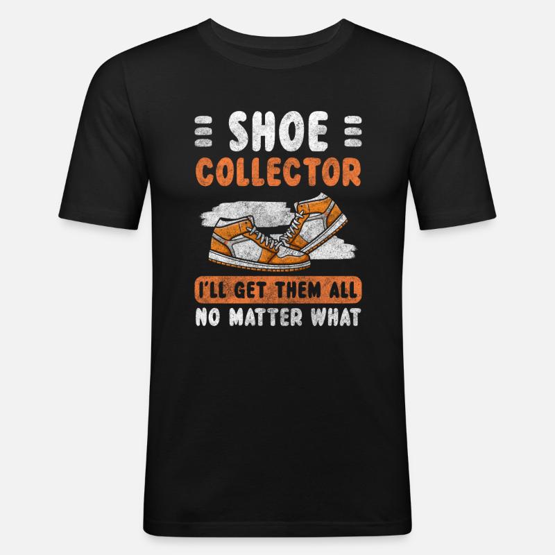 Schuhe Modisch Auffällig - Männer Slim Fit T-Shirt - Schwarz
