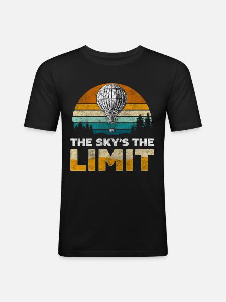Balloonist Flame Clouds Hobby - Men's Slim Fit T-Shirt - black