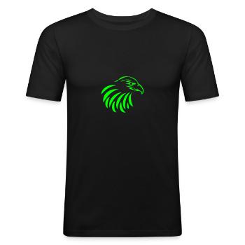 Eagle Golden Eagle Osprey aigle rapace - T-shirt près du corps Homme - noir - Devant - Nik (191cm)
