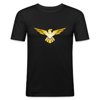 Eagle Golden Eagle Osprey aigle rapace - T-shirt près du corps Homme - noir - Devant - Nik (191cm)