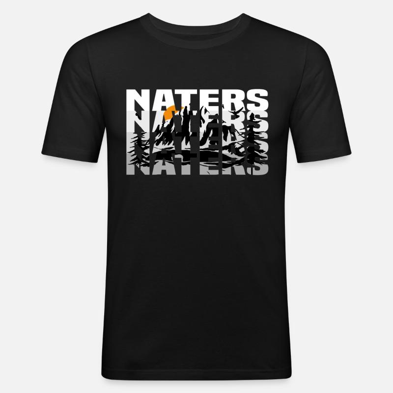 naters wallis - Männer Slim Fit T-Shirt - Schwarz