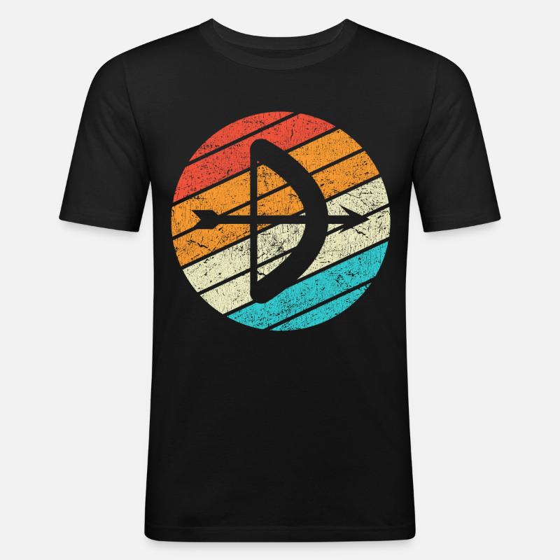 Bogen Schießen Geschenk Spruch Bogenschießen - Männer Slim Fit T-Shirt - Schwarz