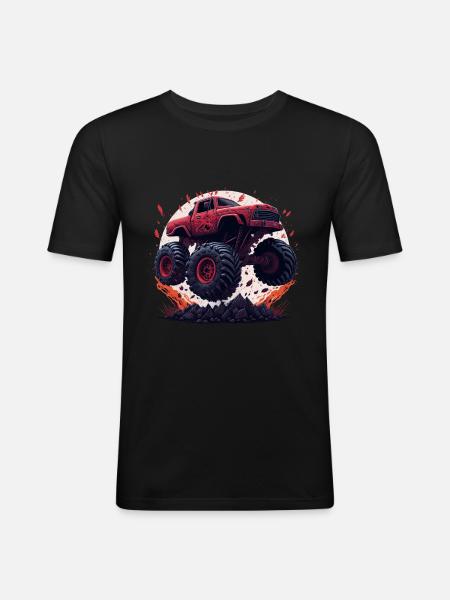Monster truck - Men's Slim Fit T-Shirt - black